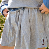 SHORT FLEUR GRIS