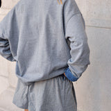 SHORT FLEUR GRIS